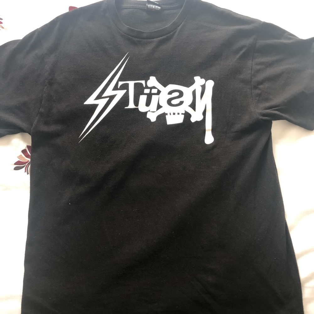Black Stussy Tee, Size Medium